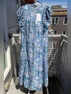 NWT & Other Stories Blue Floral Midi Dress